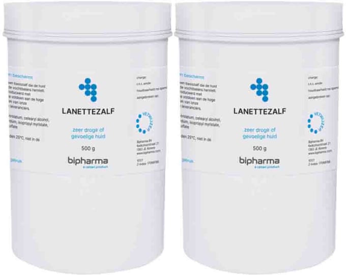 Bipharma Lanettezalf - 2 x 500 gr - Voordeelverpakking