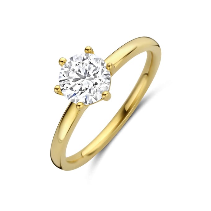 14K Geelgouden Ring Lab Grown Diamant 1.00ct F VS – 4035452