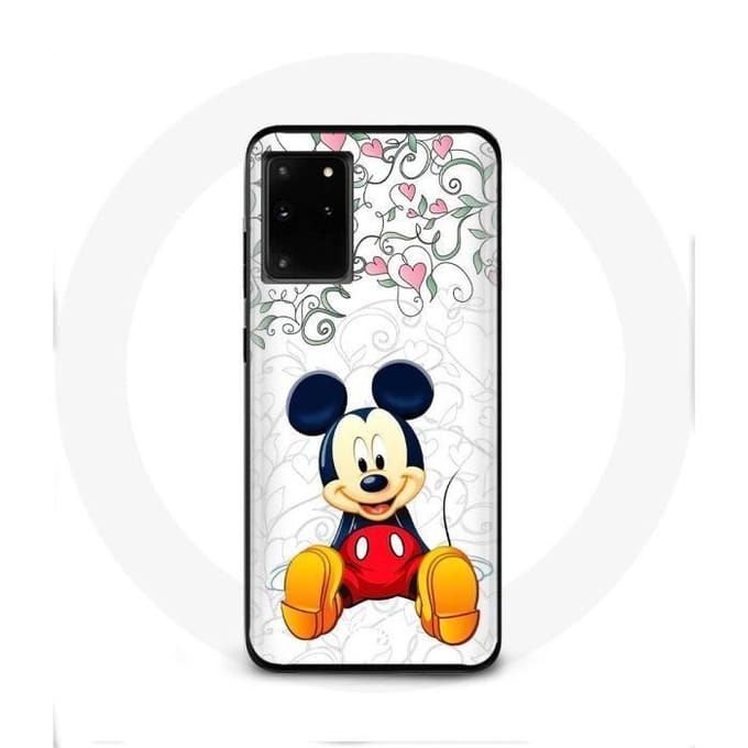 Hoesje voor Samsung Galaxy S11 Plus Mickey Mouse Bloemen Harten