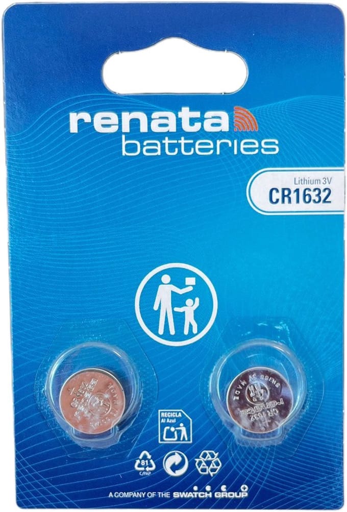 Renata - Knoopcel batterijen - CR1632 - Lithium - 3V - 2 stuks