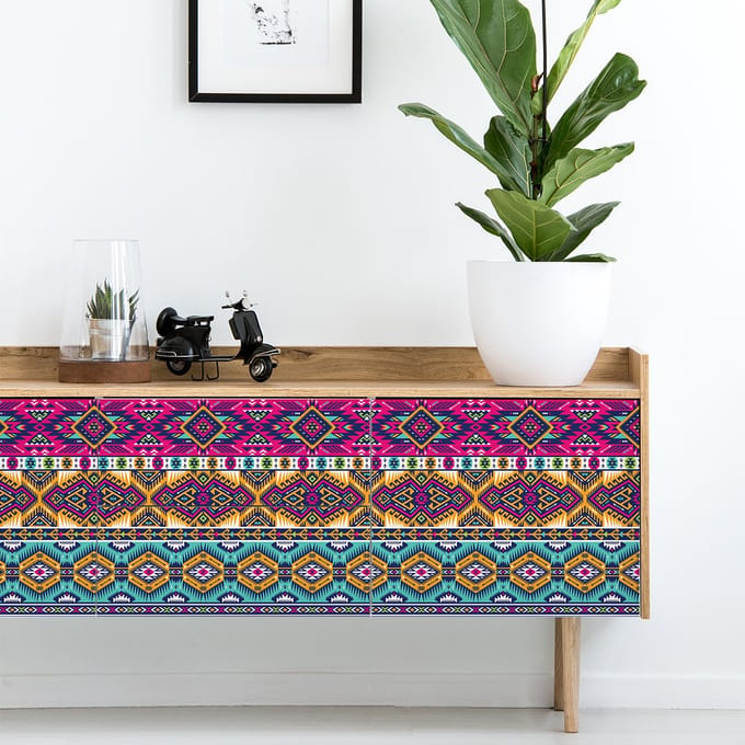 Etnische meubelsticker, rukaya-stijl, 40 x 60 cm