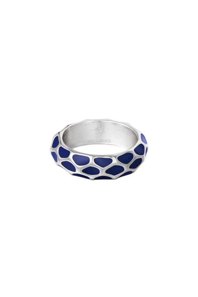 Ring Giraffe pattern-Zilver- Stainless Steel - Yehwang- 16-Moederdag cadeautje - cadeau voor haar - mama