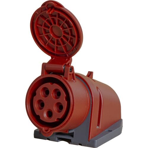 Power CEE opbouw wandcontactdoos 5-polig 16A IP44 Rood
