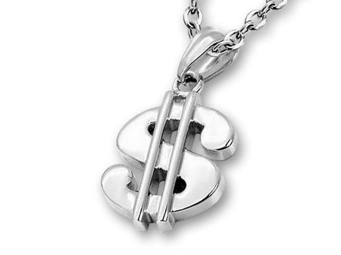 Amanto Ketting Emrah - 316L Staal - Dollar - 29x19mm - 60cm