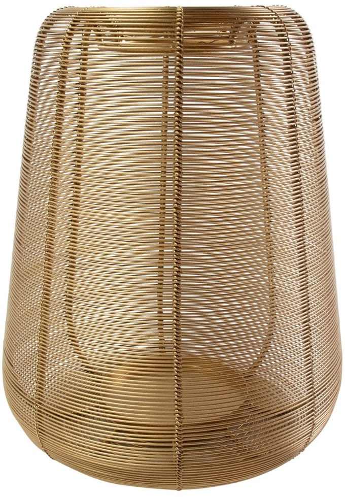 Lantaarn Ijzer dara goud h30 d24cm