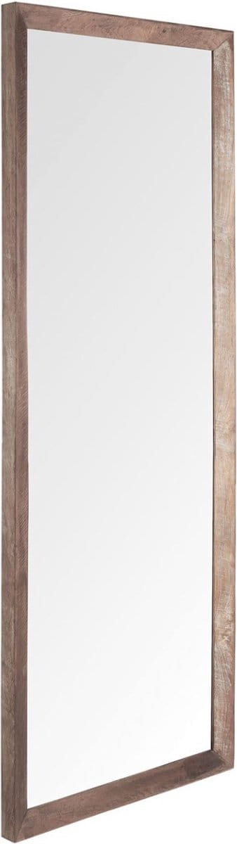 24Designs Metropole Spiegel Groot - B65 X D5 x H180 cm- Teakhout
