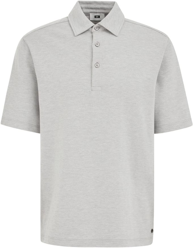 WE Fashion Heren regular fit polo met structuur