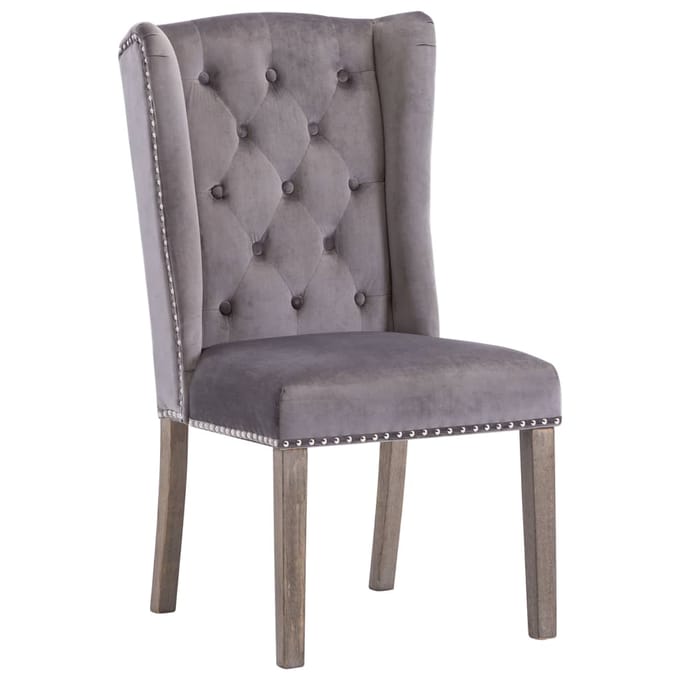 vidaXL Eetkamerstoelen 2 st fluweel grijs