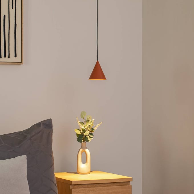Nowodvorski Lighting Hanglamp ZENITH, terracotta, Ø 11 cm, metaal, GU10