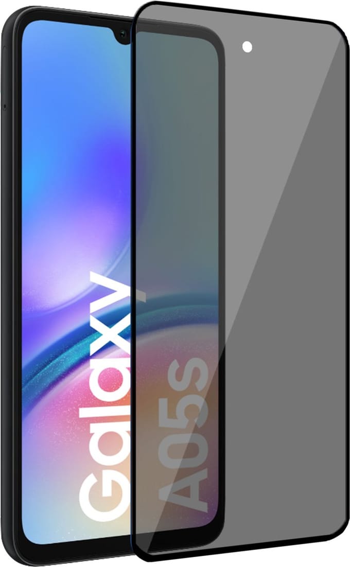 Geschikt voor Samsung Galaxy A05s - Privacy Screenprotector - Beschermglas - Privé GuardCover