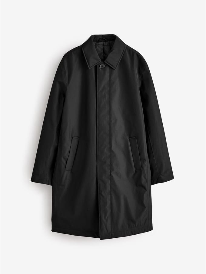 Next - Heren - Normale Pasvorm - Waterbestendige trenchcoat - Zwart