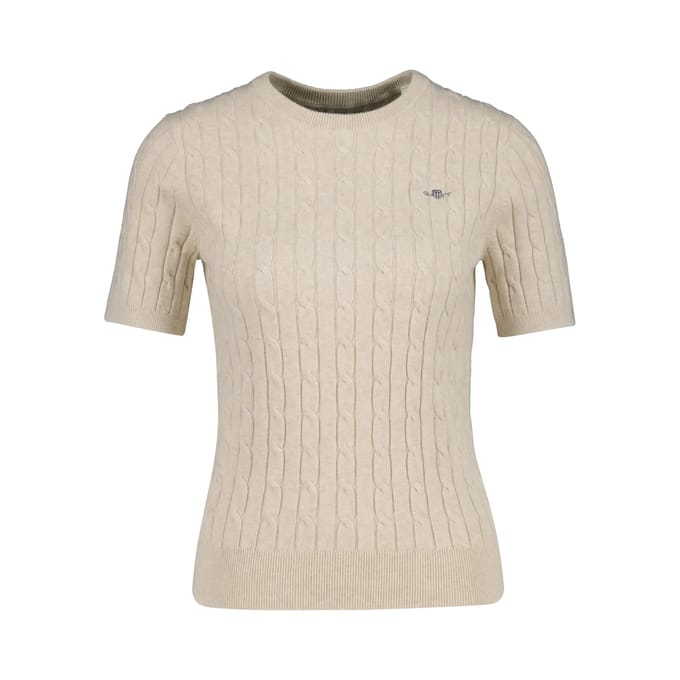 Korte mouwen stretch trui dames Gant