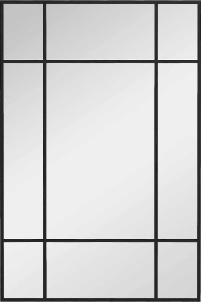 HOMCOM Wandspiegel van glas, 90x2x60cm, zwart