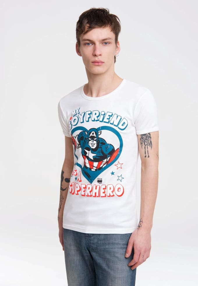 Logoshirt T-Shirt Marvel - Captain America - Boyfriend