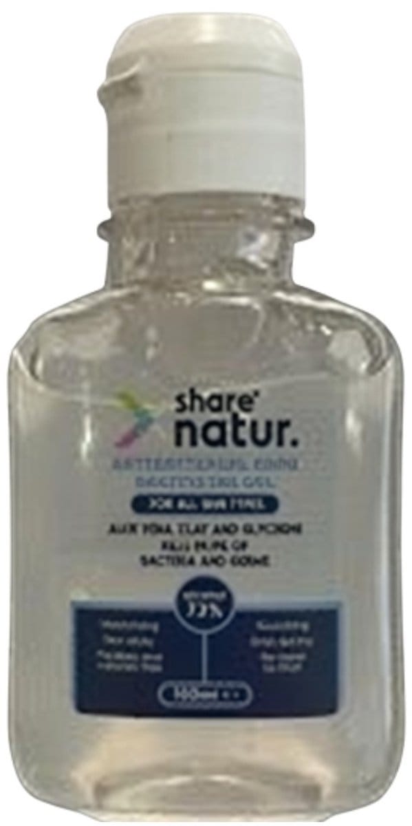 SHARE NATUR antibacteriële desinfecterende hand gel 100ml., 40 st.