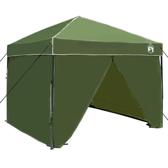 vidaXL - Luifel - Tent - 243 - x - 243 - x - 251 - cm - Groen - Stof