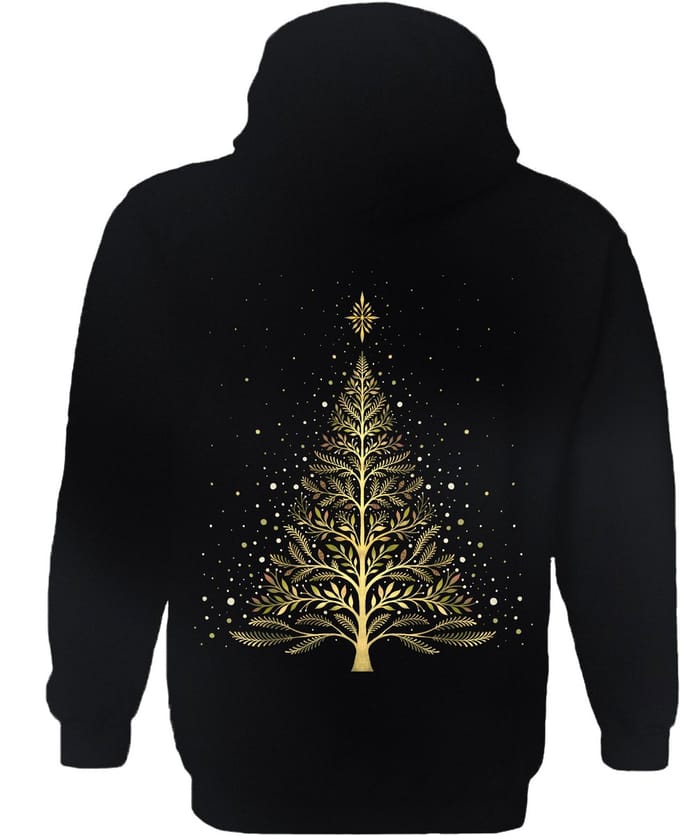 Kerstboom Christmas Night Glowing Tree The Coloured House Hoodie L