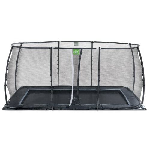 EXIT Dynamic Trampoline 275x458cm - met Veiligheidsnet - Groundlevel - groundlevel Trampoline - Rechthoekig - Voor Kinderen - Zwart
