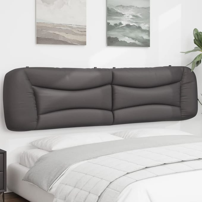 vidaXL - Hoofdbordkussen - "Hvar" - 200 - cm - kunstleer - grijs