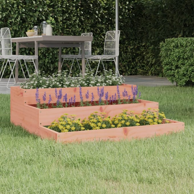 vidaXL - Plantenbak - 78x78x27 - cm - massief - douglashout
