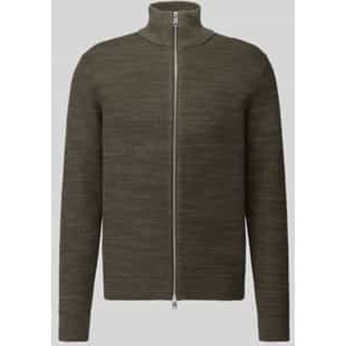 Regular fit gebreid jack van puur katoen model 'DANE'