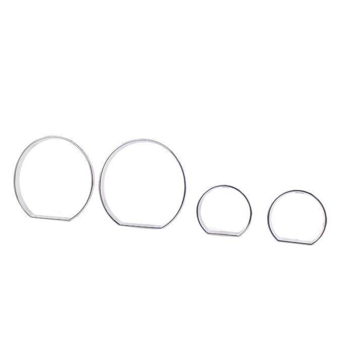 Chromen instrumentenpaneel Dashboardringringen Afwerking wijzerplaatringen Bezel Snelheidsmeterframe voor BMW E46 white