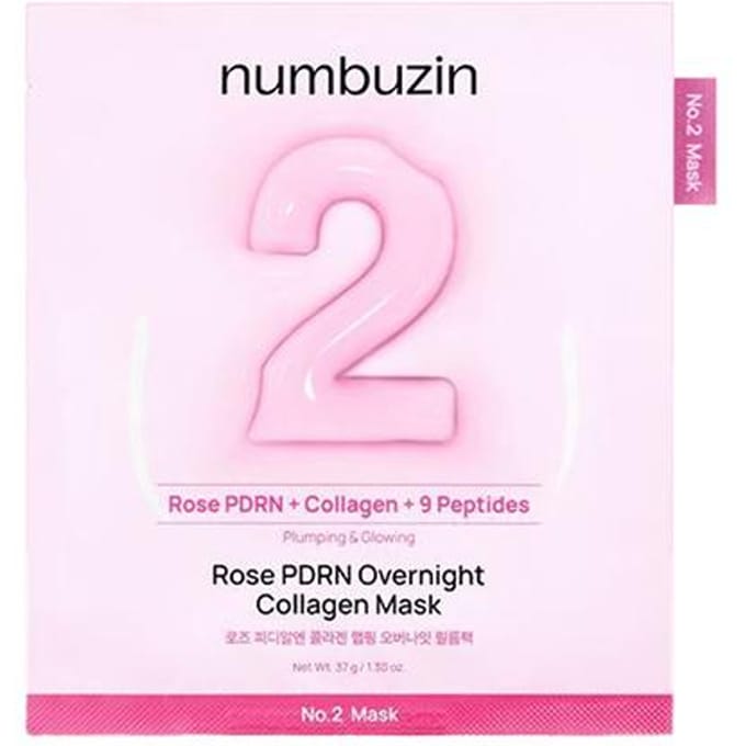 numbuzin - No.2 Rose PDRN Overnight Collagen Mask Set 37g x 4 sheets