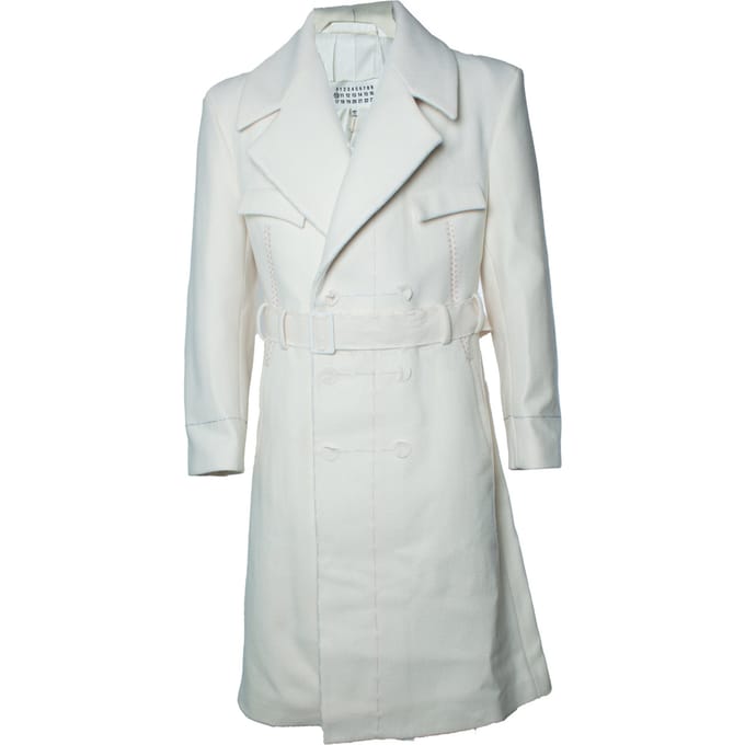 Maison Martin Margiela, Off-white Melton-jas