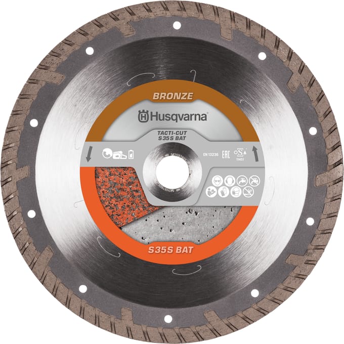 Husqvarna tacti-cut s35s bat 230 10 22.2