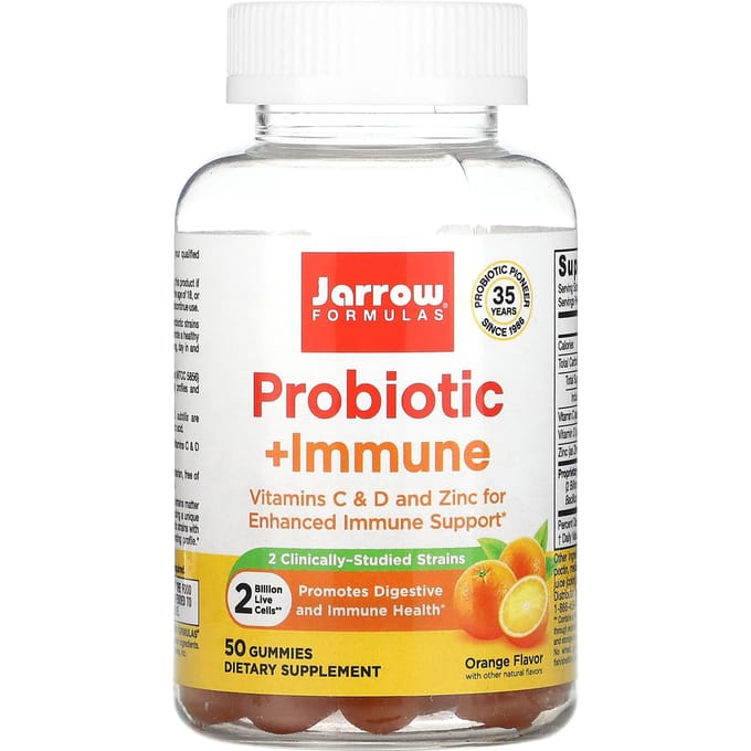 Jarrow Formulas, Probiotique + Immunité, Orange, 2 Milliards, 50 Gommes