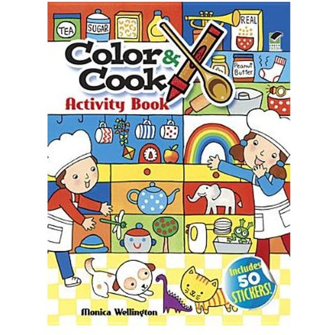 Color & Cook Activity Book With 50 Stickers! - Monica Wellington
