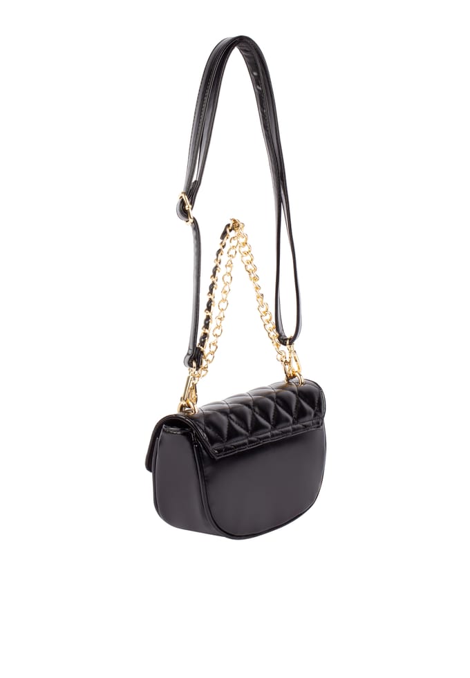 Faina Schoudertas in metallic look Dames zwart