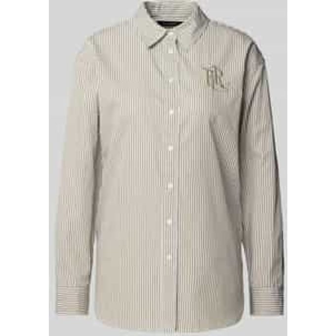 Regular fit overhemdblouse met logostitching, model 'KOTTA'