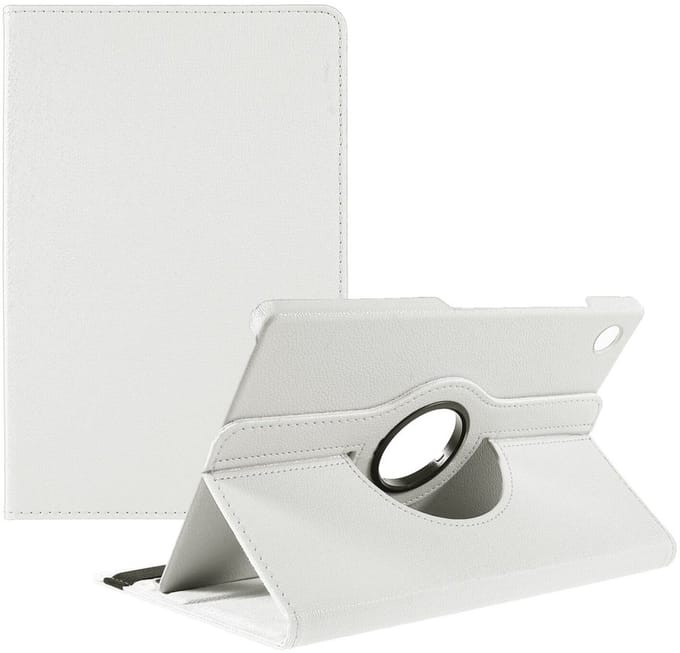 Hoes 360° Draaibare Book Case Wit Geschikt voor Samsung Galaxy Tab A11 Wit