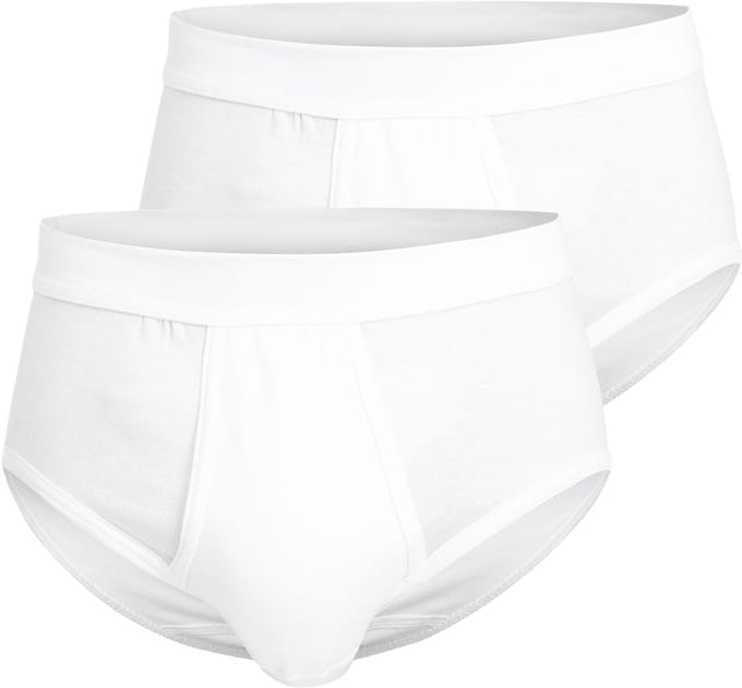 Gotzburg heren slip met gulp (2-pack) - wit