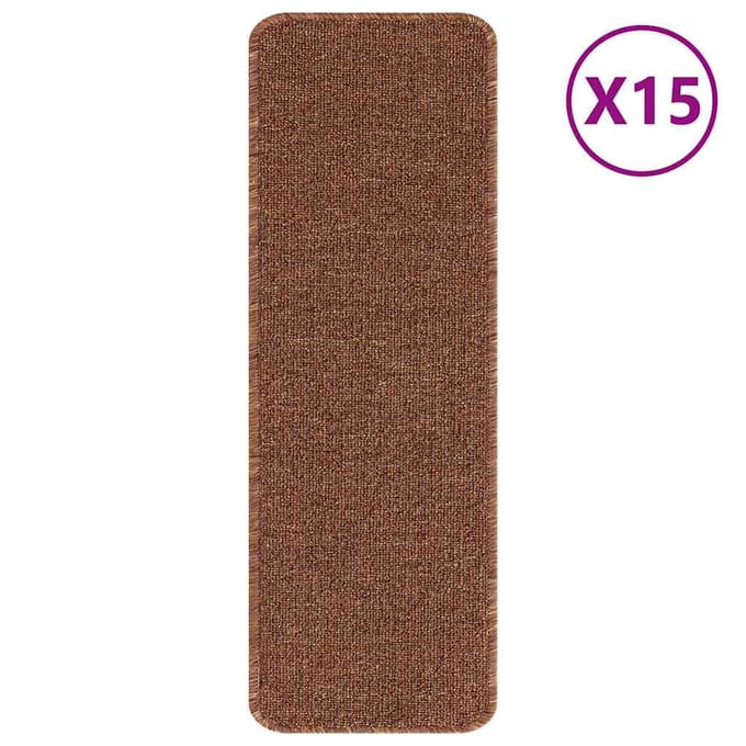 vidaXL - Antislip - Trapmatten - 15 - st - 60 - x - 25 - cm - Geel - PP - Rechthoekig