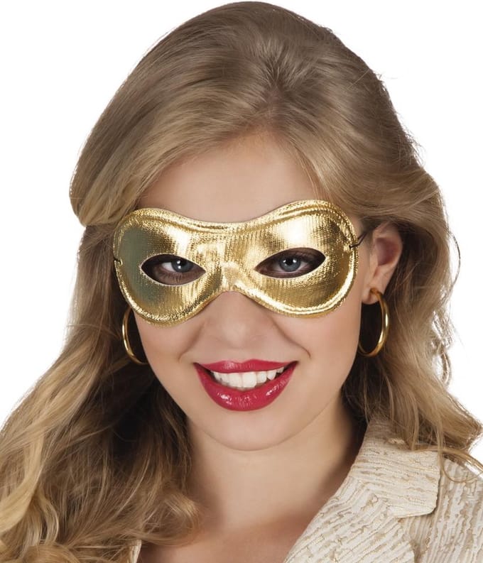 Oogmasker Metallised goud