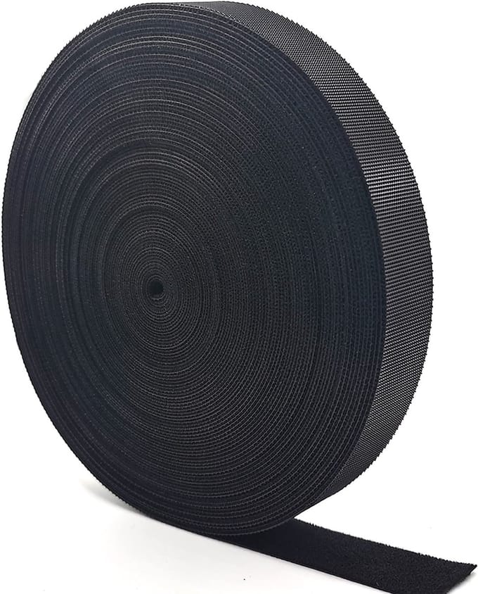 Klittenbandrol - Kabelmanagement - 20 m x 2 cm - Zwart