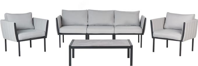 SKALA - Loungeset 5-zits - Lichtgrijs - Staal