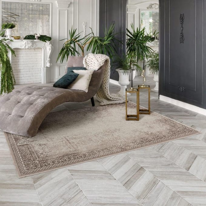 Flycarpets Balos Vintage Vloerkleed - 120x170cm - Beige