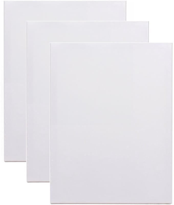 Benson Schildersdoek - 3x - 24 x 30 cm - blanco canvas - katoen - 280 grams