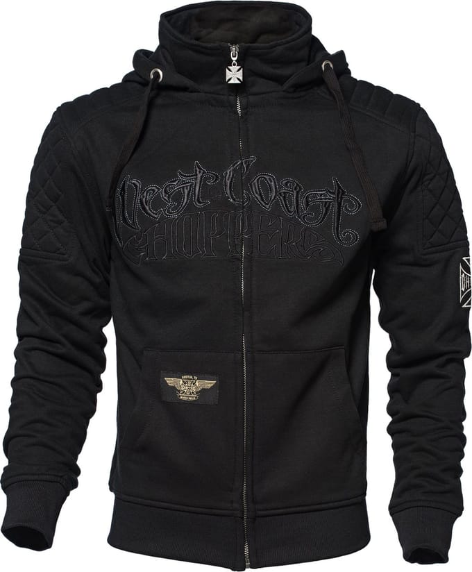 WCC West Coast Choppers Hoodie Choppers Por Vida Zip Black