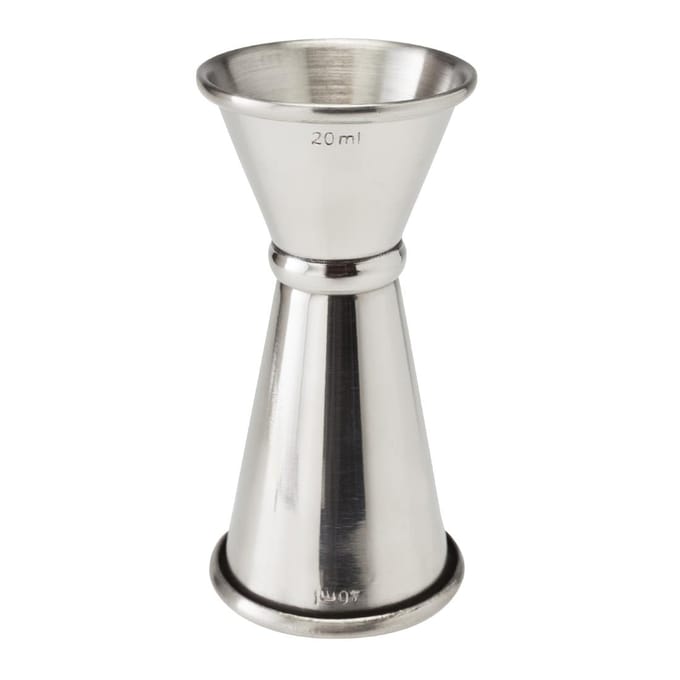 Beaumont RVS Gestreepte Jigger Maat 20ml/40ml - Beaumont CZ350