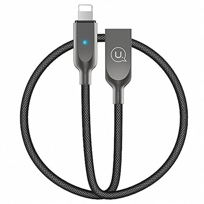 USAMS U-Sun Serie - Lightning Kabel - 1,9m - Power-Off - Zwart