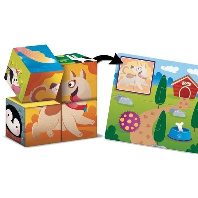 Lisciani - Montessori Baby - houten cubes en logic 2 in 1