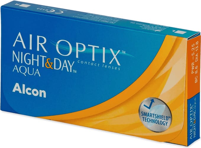 Air Optix Night and Day Aqua (3 lenzen) Sterkte: 0.00, BC: 8.40, DIA: 13.80