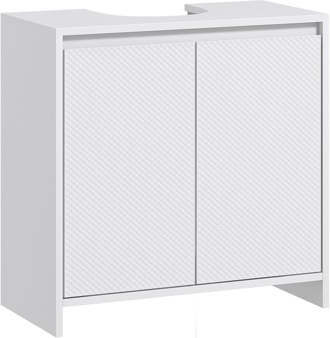 HOMCOM Badkamermeubel - MDF - 60x30x60cm - Wit