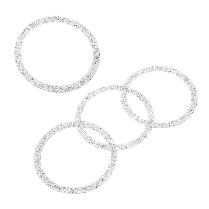 4 STUKS Bling Auto Luidspreker Afdekking Voertuig Deur Audio Luidspreker Reflecterende Sierringen Interieur Accessoires white