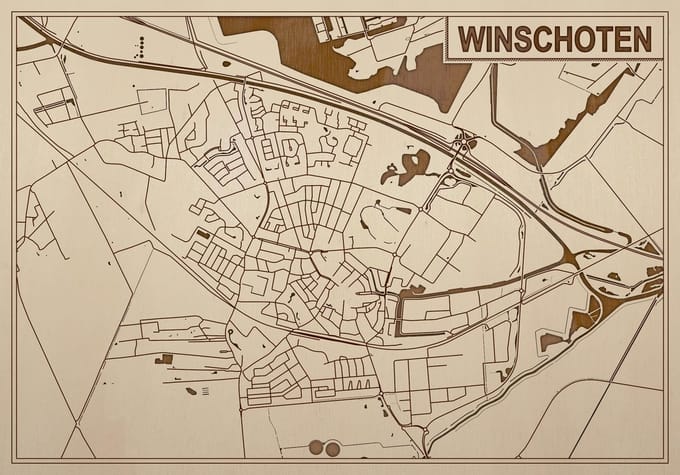 Decoratief Beeld - Houten Van Winschoten - Hout - Bekroned - Bruin - 21 X 30 Cm