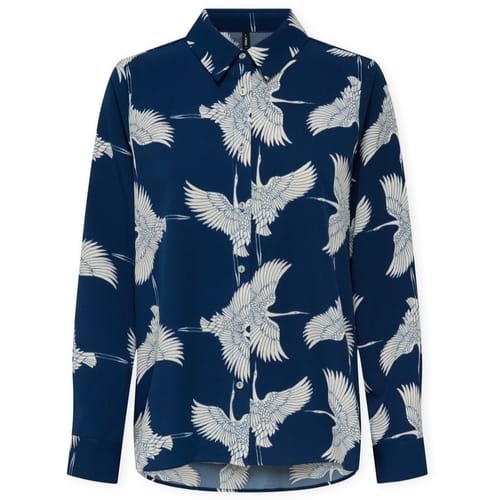 Overhemd Lange Mouw Only Nova Life Vis Shirt - Blue Dephts